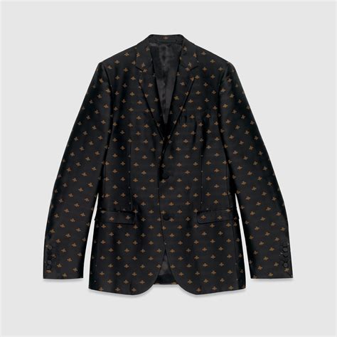 gucci bee coat|Gucci Jacquard Bee Coat .